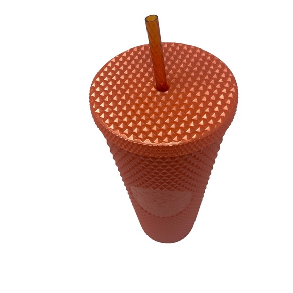 Starbucks Orange Pearlized Studded Venti 24 oz  Fall Tumbler 011136321 - Picture 5 of 11